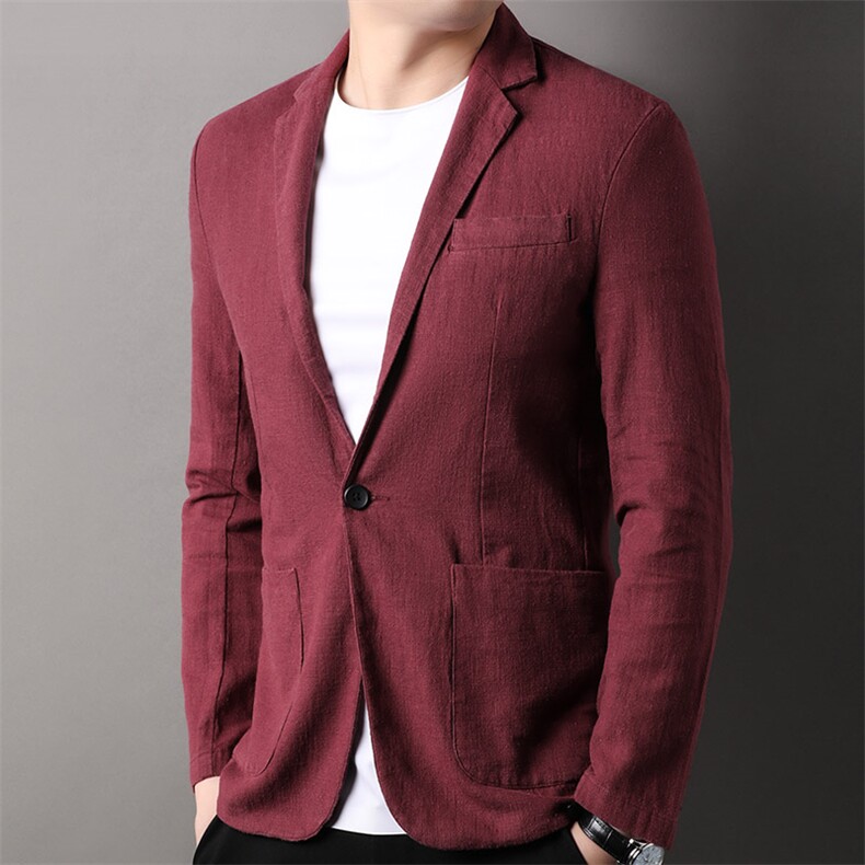 F82300钱塘2020-1春夏新款高品质男装亚麻西服修身男士外套P130,男装西服,钱塘207-1