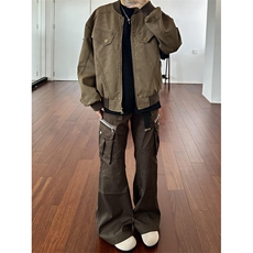 美式复古工装夹克男女秋季做旧宽松灯芯绒复合面料外套潮牌JK95，男装夹克，星座1116A（原606A-3）