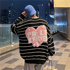 毛衣男女字母绣花秋新ins宽松百搭针织衫长袖MY0987-P48，男装针织衫/毛衣，星座308B-1