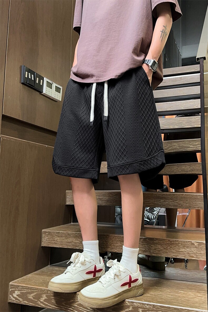 酒店-提花面料短裤美式潮牌夏季工装大码五分裤DK817P27,男装牛仔裤,星座301B-2（原A443-1）