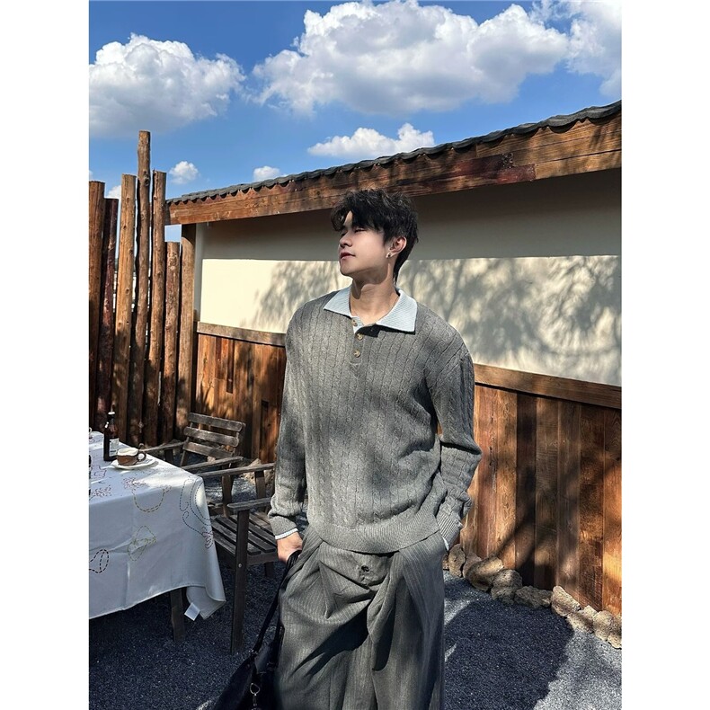 百搭原宿简约流行新款气质时尚慵懒长袖毛衣513AMY2783P55,男装针织衫/毛衣,星座513A