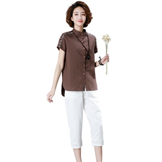 时尚百搭套装气质休闲舒适宽松纯色2023年夏季新款，女装套装/套裙，奕阳依阁