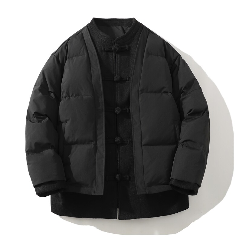 中式唐装男款冬季加厚风汉服青红色立领休闲外套A33-P158，男装民族服装，星座816A（原B366）