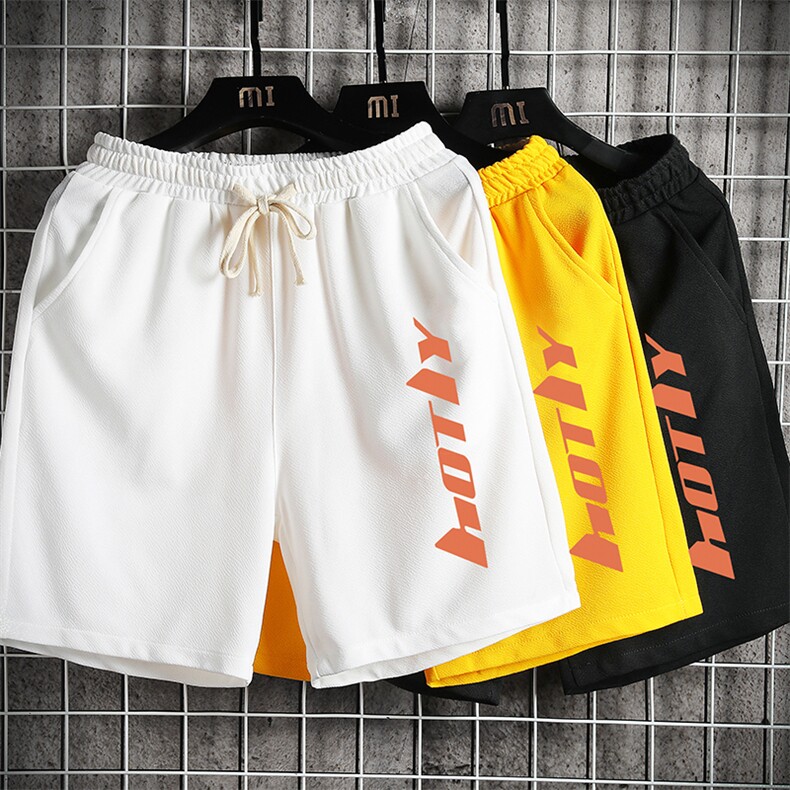 MK37006-P15冰丝短裤男士大码宽松休闲五分裤男运动中裤网格,男装休闲裤,电商A040A