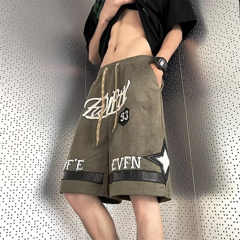 2023夏季新款休闲百搭美式复古麂皮绒短裤AK133-P35,男装休闲裤,星座1109-3