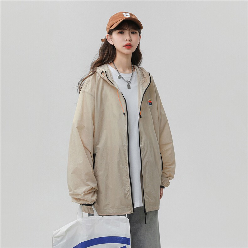 1中性无影墙撞色彩虹硅胶点缀大码M-5XL潮牌防晒服FS77001P65控88，男装防晒衣，星座226-2