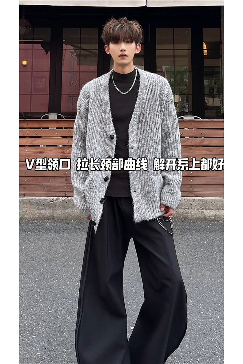 26春款都市休闲风通勤百搭毛衣简约舒适日系毛衣HY837TP55控89,男装针织衫/毛衣,电商A102B
