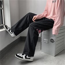 日系字母印花秋薄款九分裤2021潮牌男生百搭休闲裤K1353-P38，男装休闲裤，星座512-4