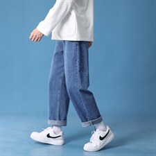 主推！秋冬季新款蒙马特牛仔裤宽松休闲男女长裤子K002-P50控68，男装牛仔裤，星座715