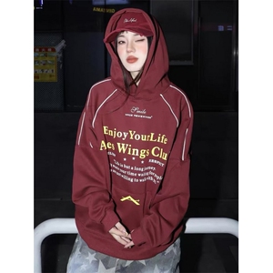 文艺时尚日系原宿气质慵懒ins流行百搭新款连帽卫衣 WHT219图片