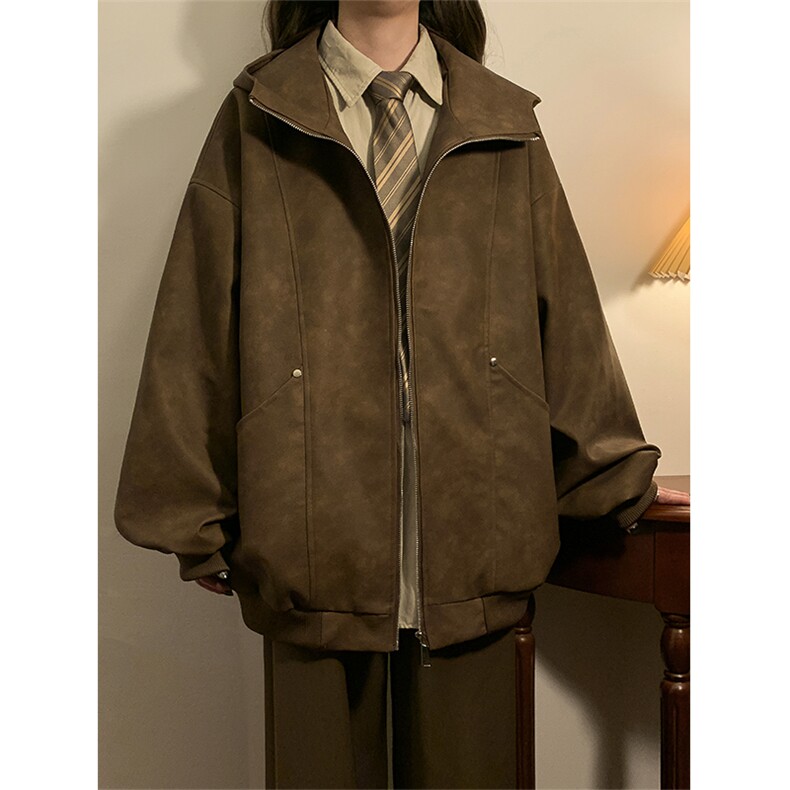 春季皮衣美式潮牌青少年百搭夹克情侣春装外套XZ102B-1-JK2563P85,男装夹克,星座102B-1