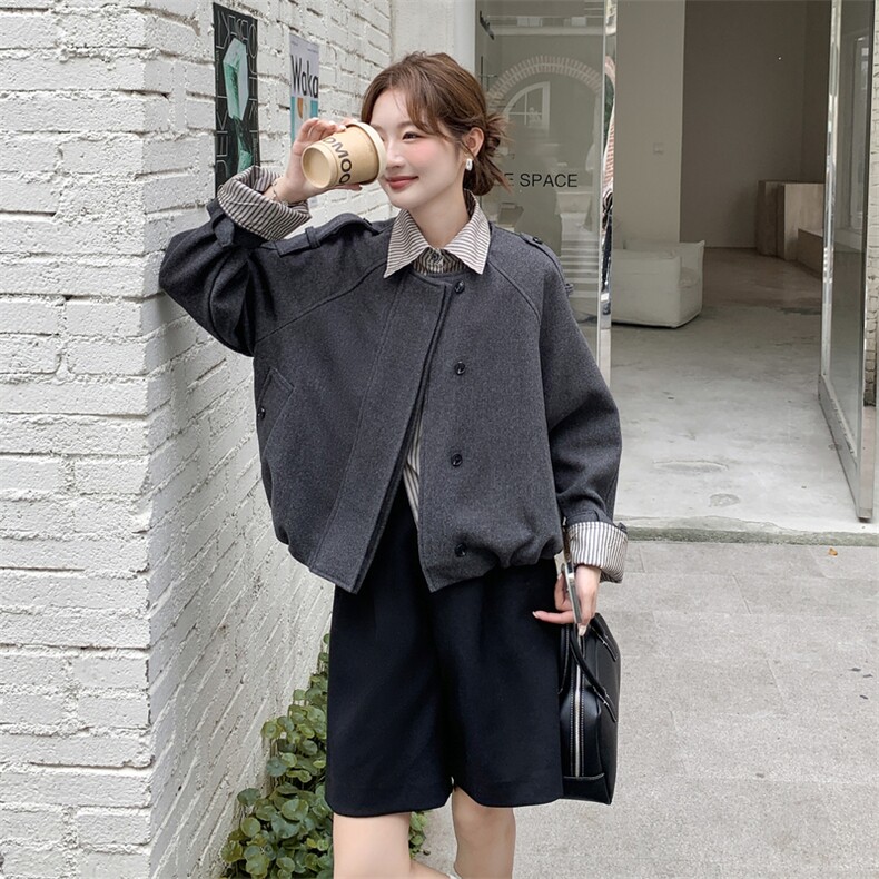 新品外套毛呢外套,女装毛呢外套,2C056