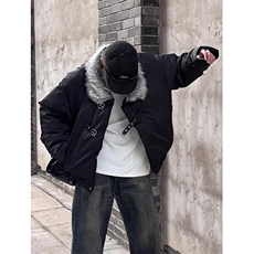 现货美式三防翻领加厚座山雕短款棉服6030/P100，男装棉衣，星座205-3