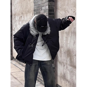 现货 美式三防翻领加厚座山雕短款棉服6030/P100图片