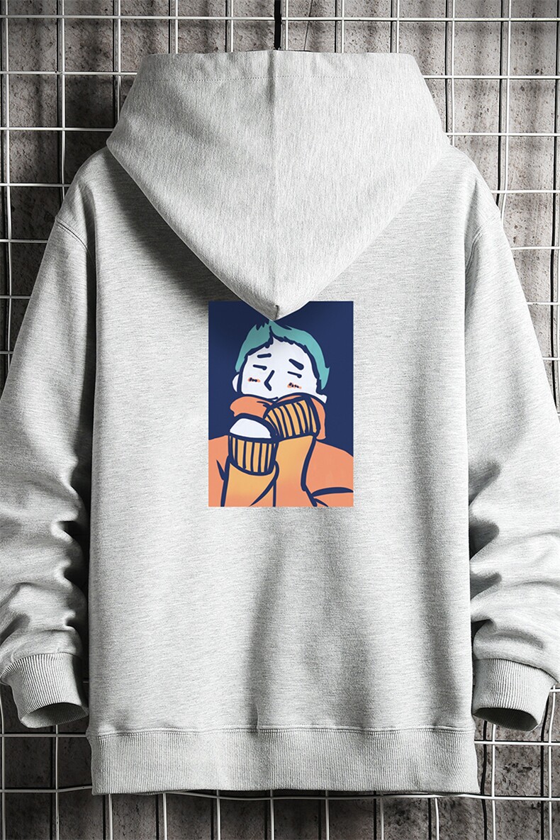 KS21042-P38连帽开衫卫衣男运动外套大码班服网格挂拍,男装卫衣,电商A040A