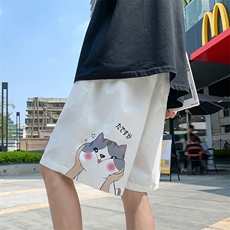 K203P25外景加大码潮流港风百搭休闲沙滩裤短裤情侣装五分裤，男装休闲裤，电商A026-1
