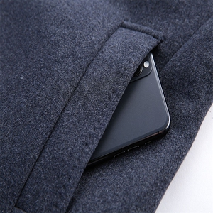 新款秋冬羊毛西服中长款羊绒外套爸爸装男士风衣MYMN8806-P190图片