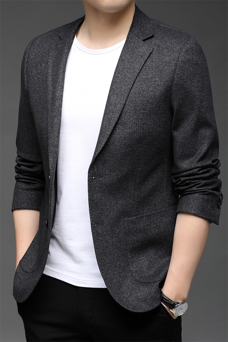2023秋季新款男装西服纯色商务休闲西服男士便服单西HB21819-P165,男装西服,电商B212（原钱塘6029）