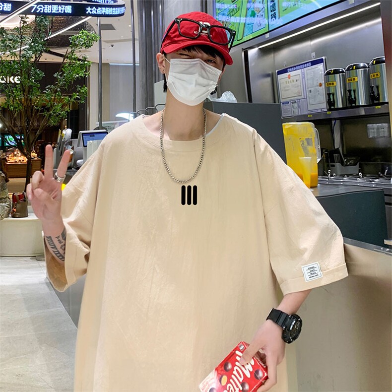 圆领短袖T恤男宽松型日常简约休闲百搭情侣潮流上衣T3568-特价P22,男装T恤,电商A007