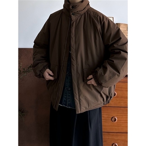 日系秋冬复古工装外套棉服宽松立领休闲夹克棉衣MY2225图片