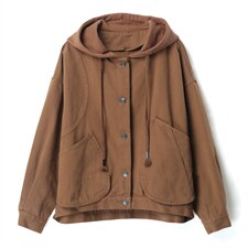 2022秋装新款外套女韩版连帽休闲宽松短款气质百搭夹克上衣，女装卫衣/绒衫，奕阳依阁