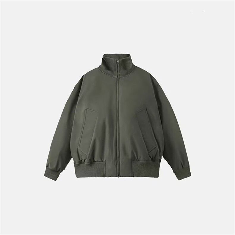W10576-P60网图现货美式飞行夹克外套cleanfit高级感廓形棒球服,男装夹克,星座1608