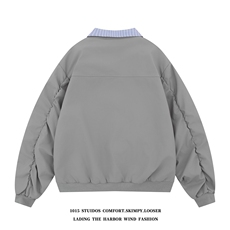 2025秋装美式复古拼接棒球服设计感潮牌飞行员夹克外套JK140-P128，男装夹克，四季星座1015