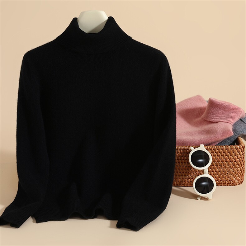 秋冬季新款舒适时尚百搭十二针高翻领儿童羊绒衫，童装儿童羊绒衫，六一童装