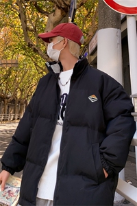 两面穿羽绒棉服外套男冬加厚潮牌oversize格子情侣面包服棉衣袄子图片