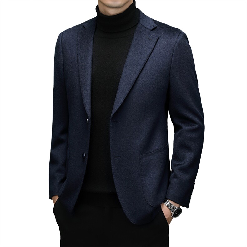 CK5558钱塘2020-2商务休闲简约厚款冬季中年男士毛呢外套P350,男装毛呢大衣,钱塘207-2