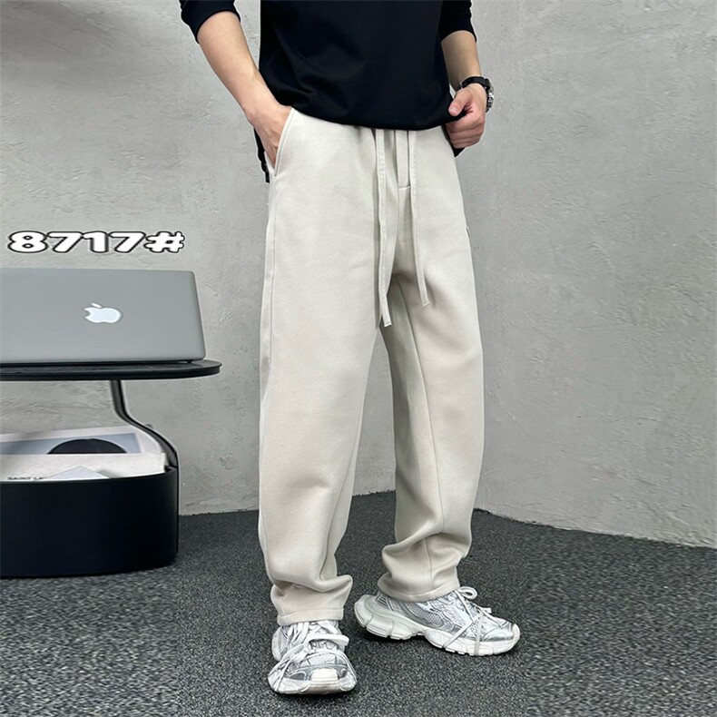 男宽松贴标休闲长裤潮流百搭阔腿裤A329-K8717-P65,男装休闲裤,电商A329