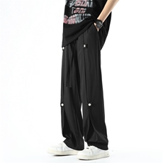 美式高街hiphop冰丝铆钉纽扣冰凉情侣百搭裤K611p55，男装休闲裤，电商D315A
