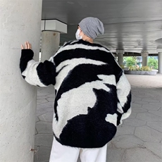 2022港风文艺刺绣印花毛衣男春秋宽松潮流针织衫复古百搭上衣，男装针织衫/毛衣，星座716-4