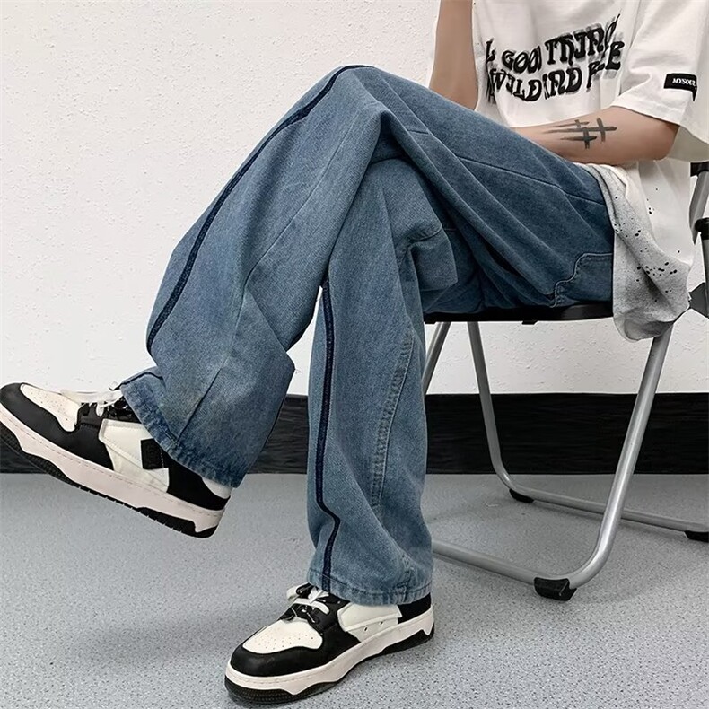 青春流行ins男直筒水洗牛仔裤P45,男装牛仔裤,星座1116-2