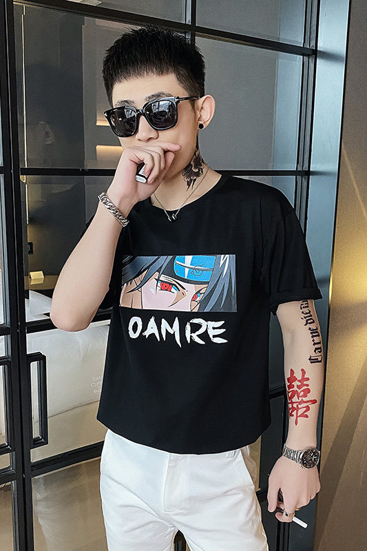 312A-1111-P35新款社会小伙短袖T恤男士宽松潮流半袖体恤G,男装T恤,星座312A-5