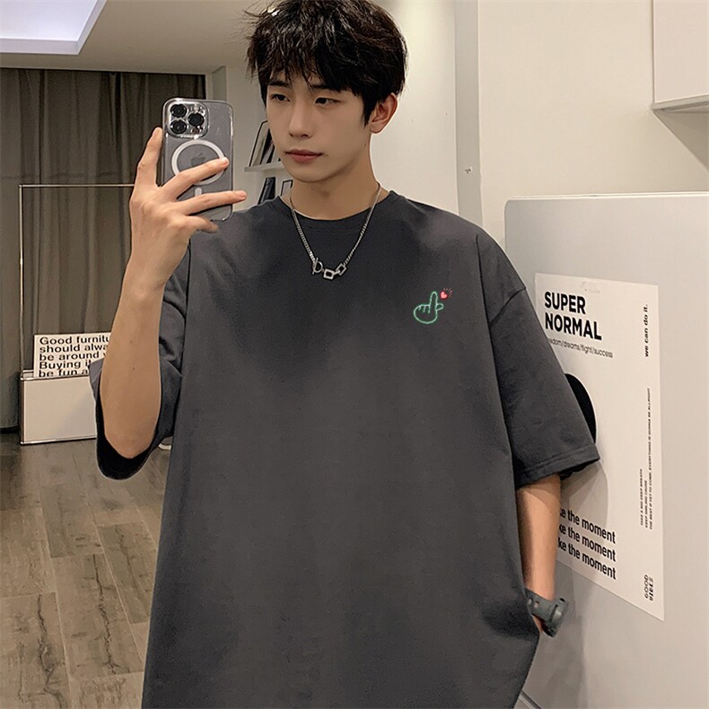 YY05常年款男女休闲印花T恤衫外套圆领半袖五分袖TEE男女爱心情侣,男装T恤,星座115A-3