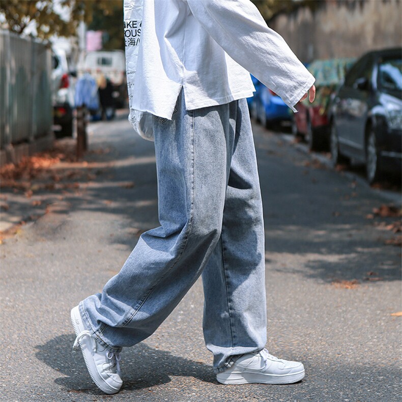 秋冬季新款港风牛仔裤宽松休闲男女长裤子X715K003-P50控68,男装牛仔裤,星座715