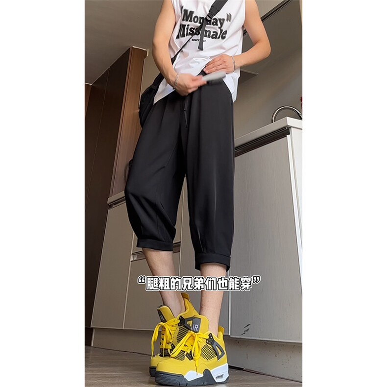 特批28夏季薄款休闲速干百搭七分裤男涤纶,男装牛仔裤,电商基地A086