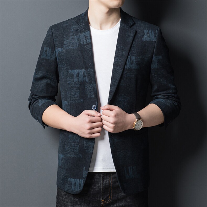 BGW301男式春秋新款长袖针织简约西服休闲商务便服西装单西,男装西服,电商B360