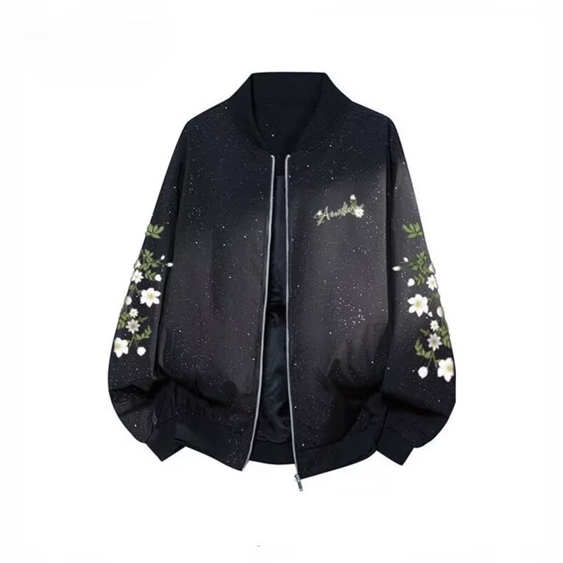 1506-1/JMX381/P49网红潮牌宇航员卡通字母印花棒球服男女春秋，女装职业装，星座1506-1