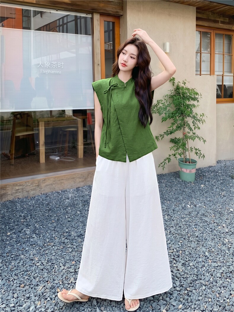 原创设计2026年夏季宽松型透气不对称设计两件套,女装套装/套裙,秀美人生