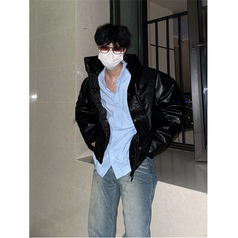 （自家图）棉衣男冬季新款宽松加厚ins潮纯色棉服MA118-P100,男装棉衣,星座1109-3