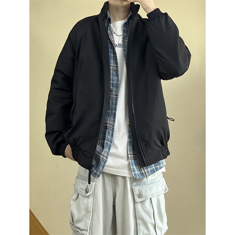 A178秋冬季新款棉衣宽松潮牌复古条纹外套MY001P70限价118,男装棉衣,电商A178