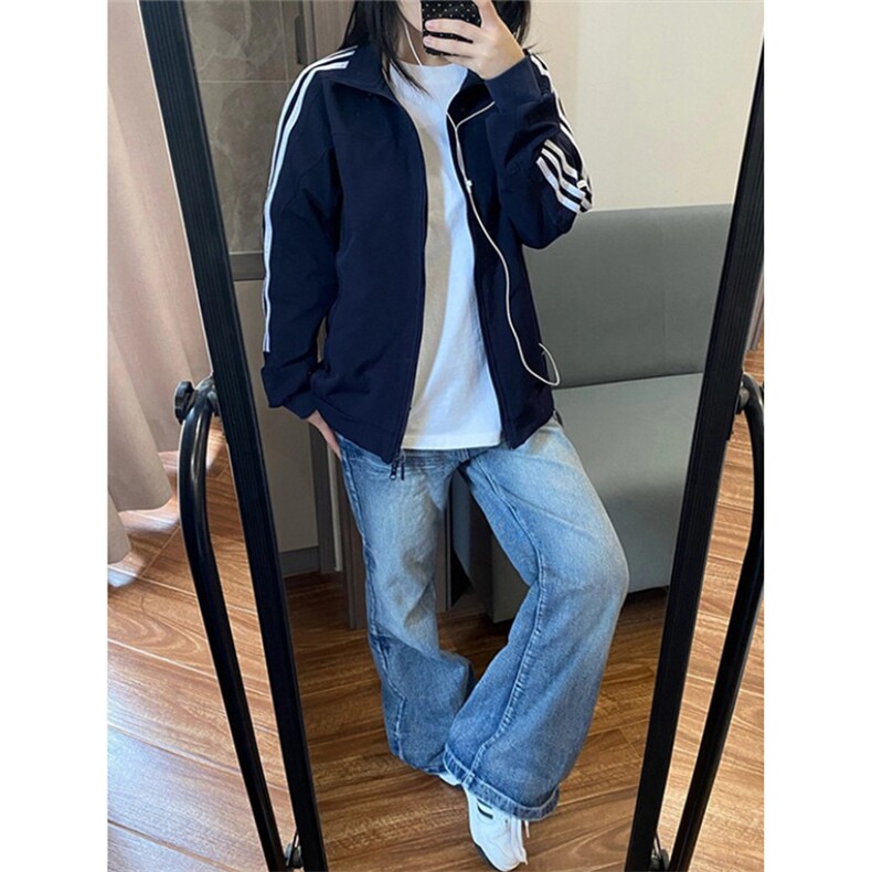 短款立领外套男秋季美式潮牌三条杠运动夹克cleanfit棒球服J116,男装夹克,星座1116A（原606A-3）