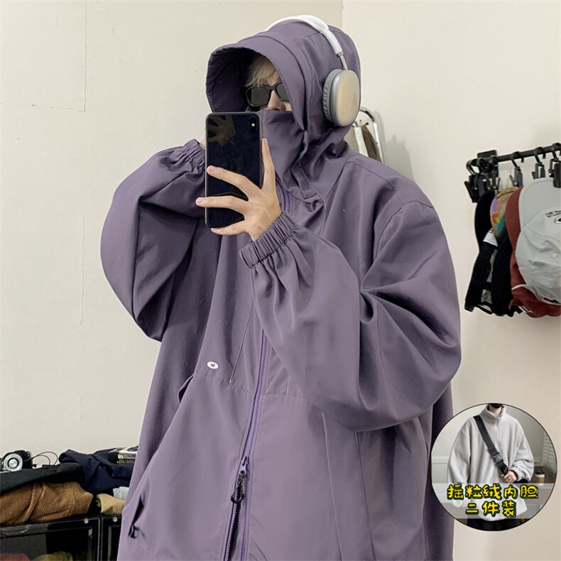 抖音直播！冲锋衣防风防水三合一外套夹克男两件套XH36SHY-P97,男装夹克,电商B367