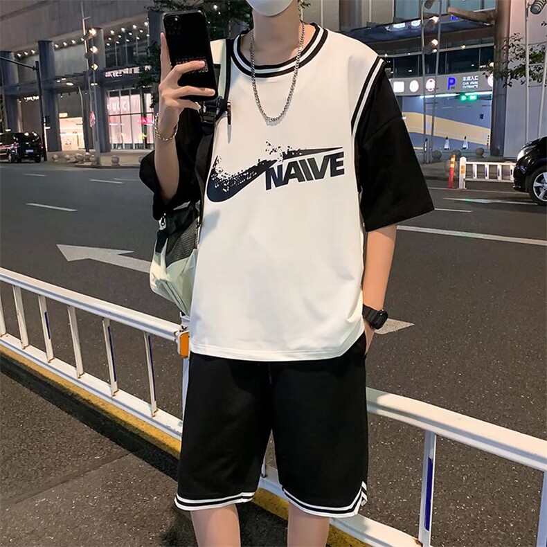 男潮流休闲套装宽松套装运动套装F14P38,男装休闲套装,星座1116-2