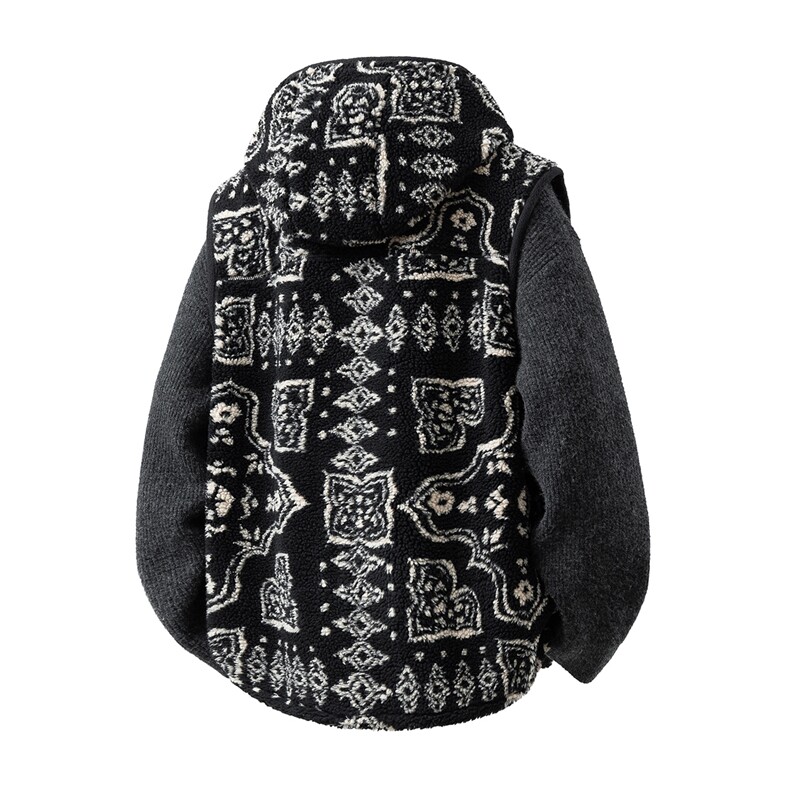 费尔岛柔肌理感摇粒绒3季可穿M-5XL大码连帽马甲男78186P98控148，男装背心/马甲，星座227-7