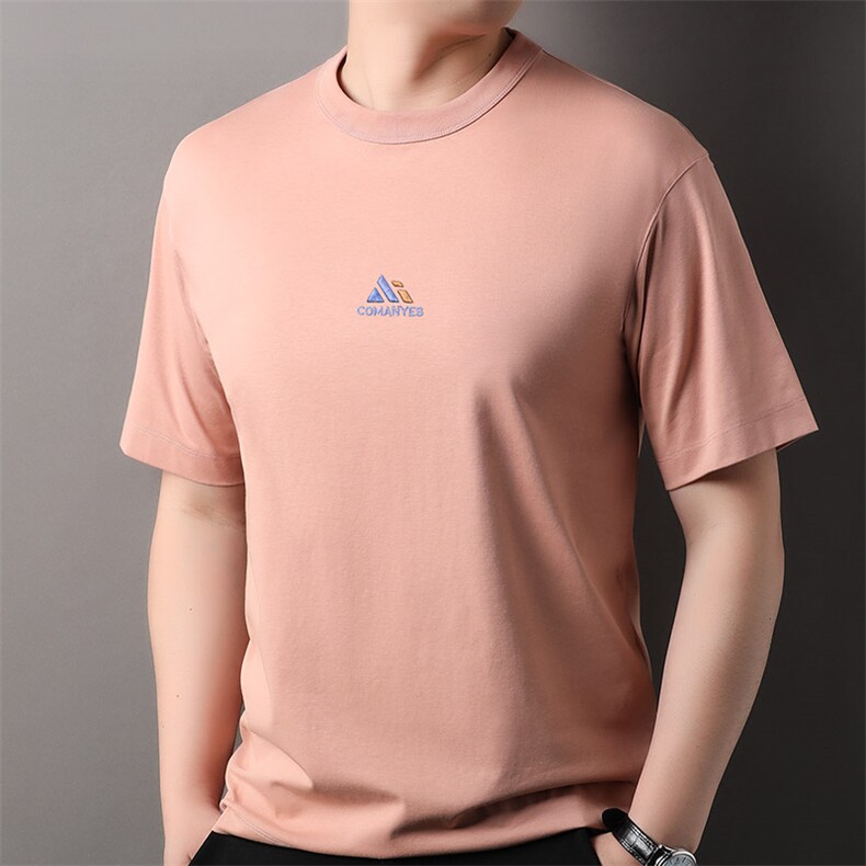 F82353钱塘2020-1新款百搭简约中青年时尚休闲男士短袖T恤P35,男装T恤,钱塘207-1