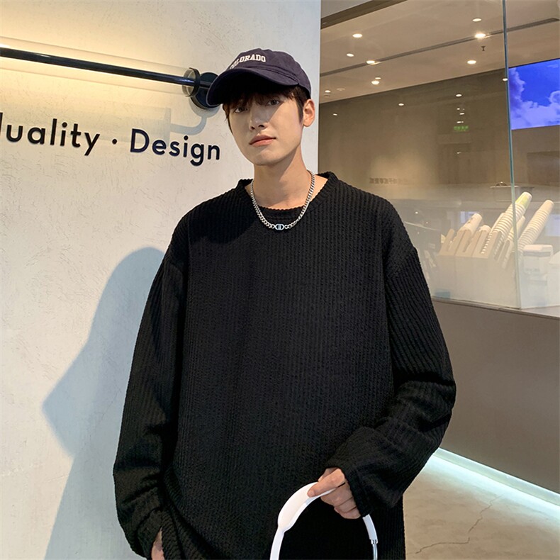 C481P35秋冬新款男生休闲T恤宽松时尚男装打底衫,男装T恤,星座512-6