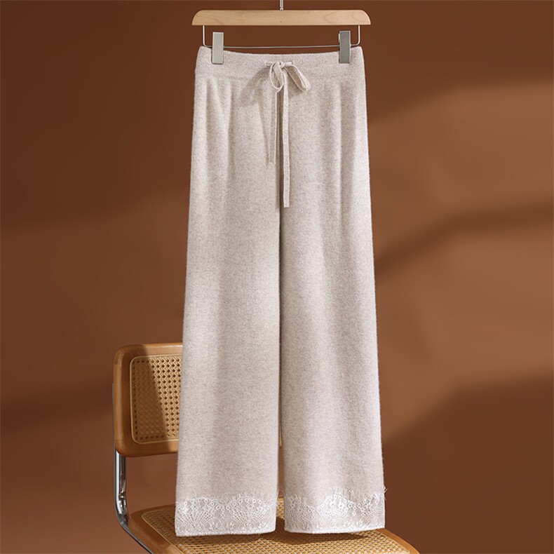2025年秋季新款百搭女士蕾丝四平裤，女装休闲裤，玛莎羊绒